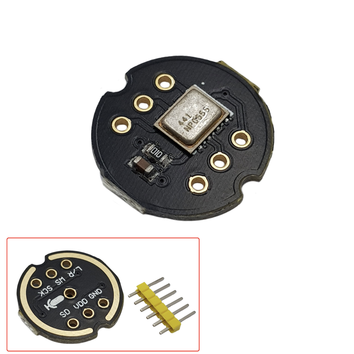 loại chip lớn Cảm biến âm thanh INMP441 MEMS I2S, Micro đa hướng 